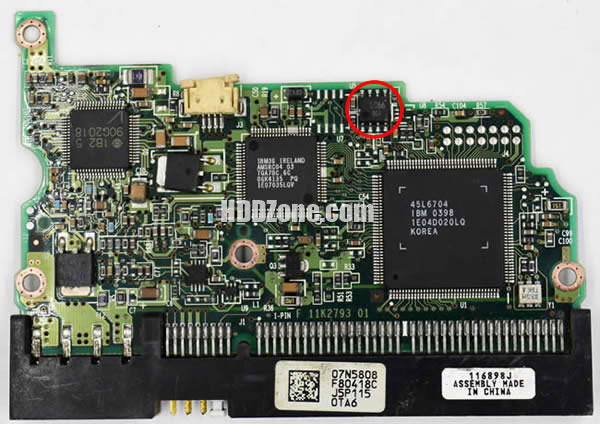 07N5808 Hitachi Carte PCB Disque Dur