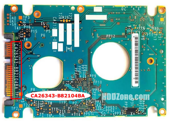 CA26343-B82104BA Fujitsu Carte PCB Disque Dur